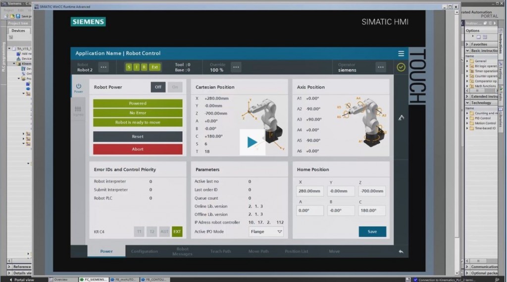 Lập trình Robot công nghiệp tích hợp trong TIA Portal Siemens