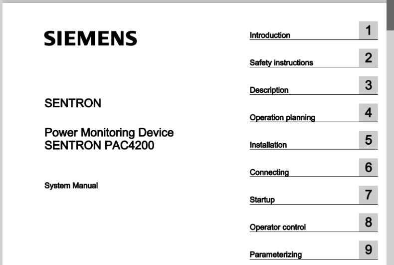 Tài liệu Sentron PAC4200 manual